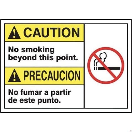 Accuform BILINGUAL ANSI SIGN  NO SMOKING 10 X MTAS604VS